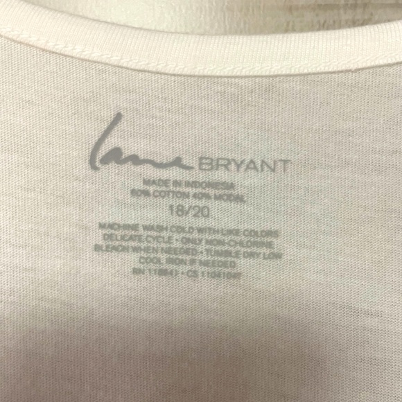 NWT Lane Bryant Active White Cross Front Tank Sz 18/20 Workout Athletic - Picture 4 of 4